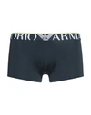Emporio Armani Men's Knit Trunk Man Boxer Navy Blue Size M Polyamide, Elastane In Navy Blue