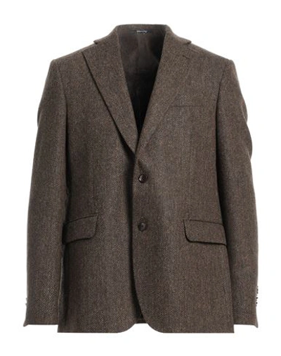 Angelo Nardelli Man Suit Jacket Khaki Size 46 Virgin Wool In Beige