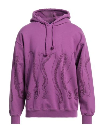 Octopus Man Sweatshirt Purple Size Xl Cotton