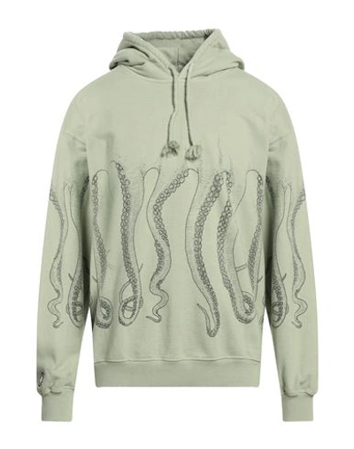 Octopus Man Sweatshirt Sage Green Size Xl Cotton
