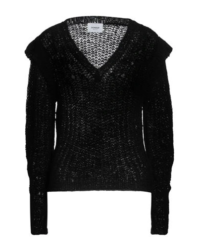 Dondup Woman Sweater Black Size 4 Hemp, Polyamide In Black