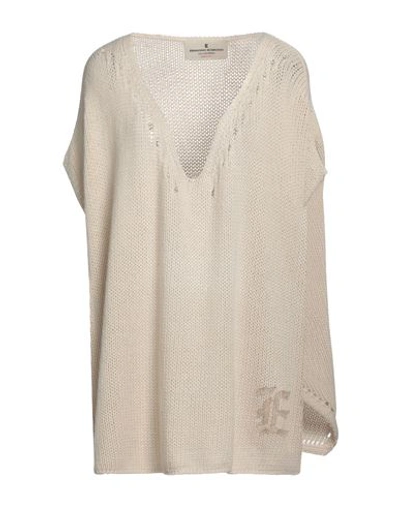 Ermanno Scervino Woman Sweater Beige Size M Cashmere, Silk, Polyamide In Beige