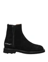 OFF-WHITE OFF-WHITE MAN ANKLE BOOTS BLACK SIZE 9 SOFT LEATHER