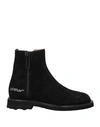 Off-white Spongesole Suede Ankle Boots In Black