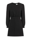Silvian Heach Woman Mini Dress Black Size 8 Polyester, Elastane