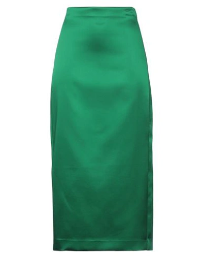 P.a.r.o.s.h P. A.r. O.s. H. Woman Midi Skirt Green Size Xl Acetate, Polyamide, Elastane