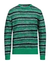 Drumohr Man Sweater Green Size 44 Lambswool