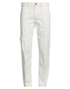 Eleventy Man Pants White Size 31 Cotton, Elastane