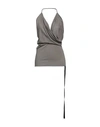 Rick Owens Drkshdw Drkshdw By Rick Owens Woman Top Grey Size S Cotton