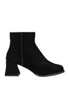Apepazza Woman Ankle Boots Black Size 7 Soft Leather In Black