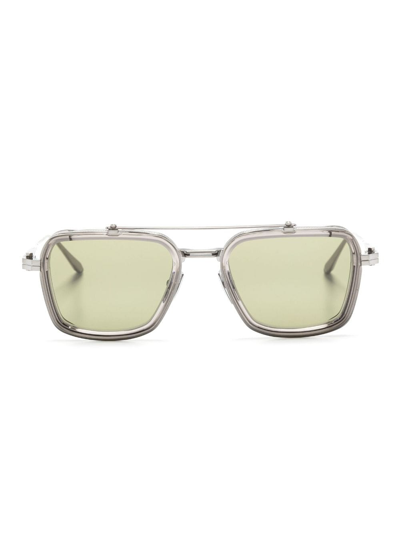 Akoni Solis Square-frame Sunglasses In Grey