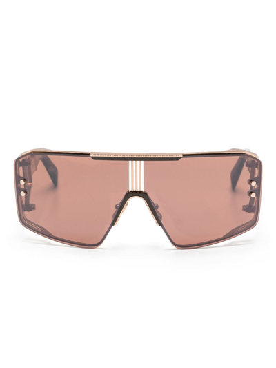Balmain Eyewear Le Masque Pilot-frame Sunglasses In Purple