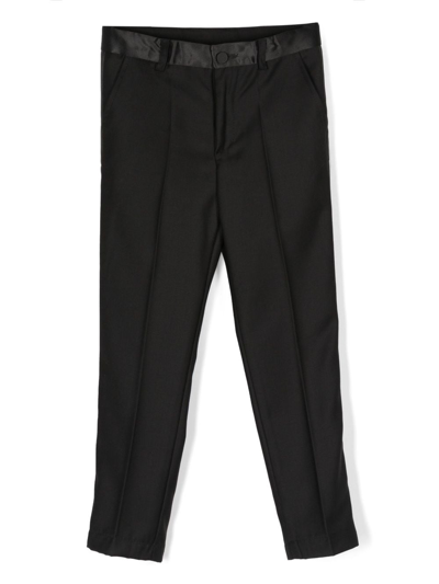 Monnalisa Kids' Slim-cut Smart Trousers In Black