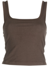 Entire Studios Square-neck Cropped Top In Brown