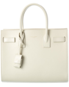 Saint Laurent Sac De Jour Nano Shiny Leather Satchel Bag In White