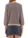 Apc Regular Fit Striped Round Neckline Sweater In Multicolour