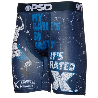 Psd Mens  Graphic Briefs In Black/blue