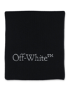 Off-white Virgin Wool Scarf In Black