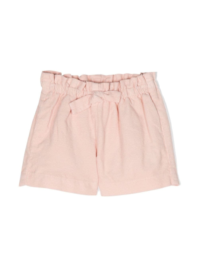 Il Gufo Babies' Drawstring-waistband Corduroy Shorts In Pink