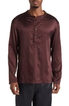 TOM FORD HENLEY STRETCH SILK PAJAMA SHIRT