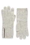 Brunello Cucinelli Monili Detail Cashmere Gloves In C8920 Greige