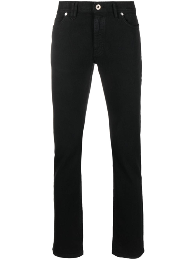 Brioni Slim-cut Cotton Jeans In Black