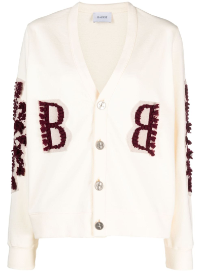 Barrie Logo-embroidered Cashmere Jumper In White