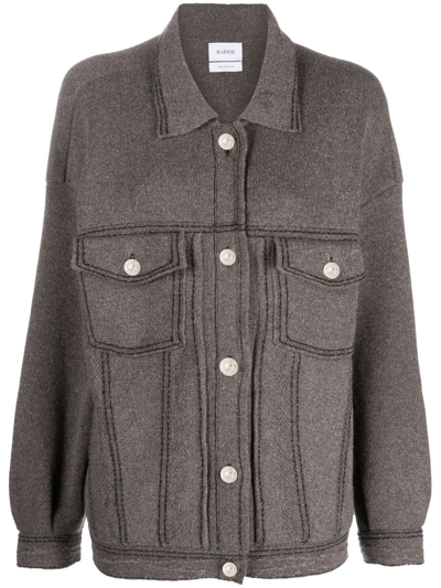 Barrie Cotton-cashmere Oversized Jacket In Brown