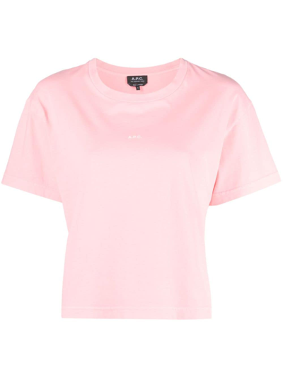 Apc Jen Cotton T-shirt In Pink