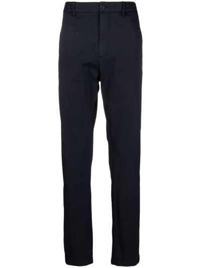 Paul & Shark Logo-patch Chino Trousers In Blue