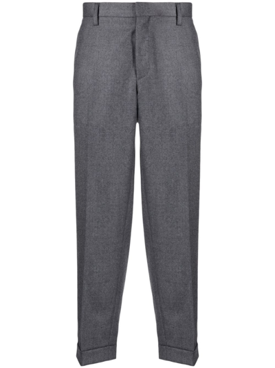 Kolor Tapered Cropped Trousers In Grey
