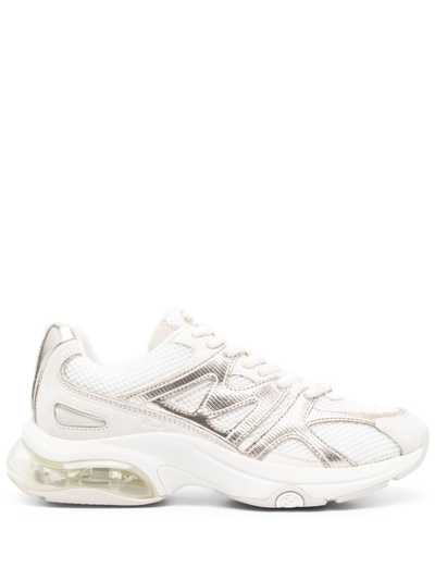 Michael Michael Kors Logo-patch Mesh-panelling Sneakers In Neutrals