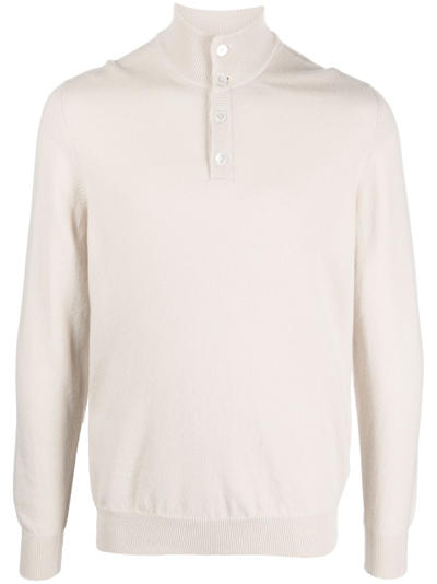 Fedeli Cable-knit Cashmere Jumper In Talc