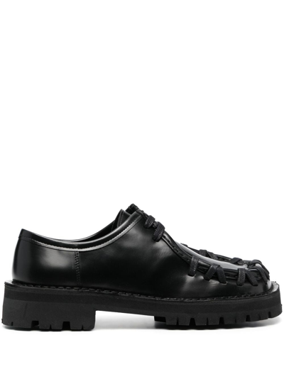 Camperlab Eki Leather Derby Shoes In 001 Black