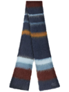 ETRO STRIPED RIBBED-KNIT SCARF