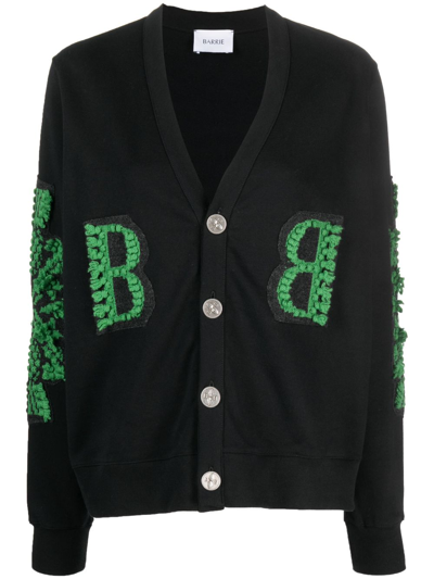 Barrie Logo-embroidered Cashmere Jumper In Black