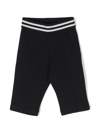 Emporio Armani Logo-patch Elasticated-waistband Leggings In Blue