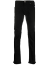 Jacob Cohen Mid-waist Stretch Denim Nick Jeans With Ponyskin Logo Patch In Black