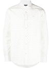 Shop Paul & Shark Polka-dot Print Cotton Shirt In White