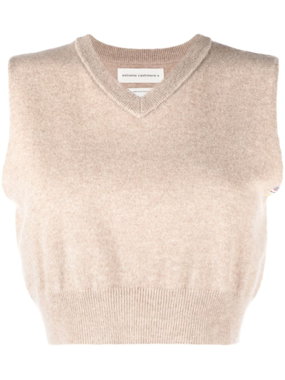 Extreme Cashmere N°285 Freedom Cashmere Vest In Neutrals