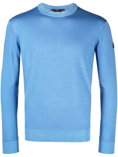 Paul & Shark Logo-patch Knitted Sweatshirt In Blue