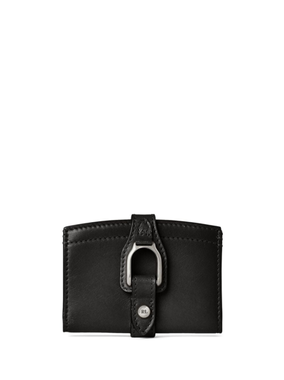 Ralph Lauren Logo-engraved Leather Wallet In Black