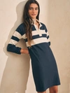 Faherty Rugby Jersey Polo Dress In Open Stripe