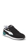 Puma Graviton Running Shoe In  Black- White-snow