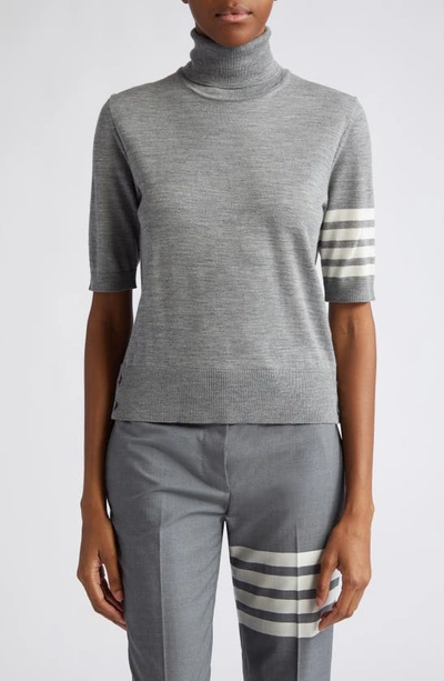 Thom Browne Turtleneck Sweater In Lt_grey