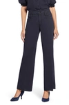 Nydj Teresa Hollywood High Waist Wide Leg Jeans In Overdye Black