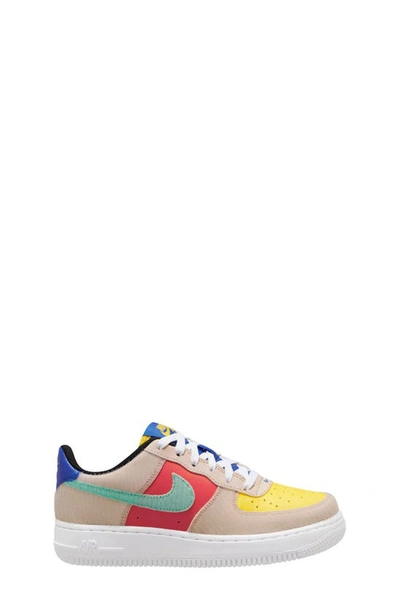 Nike Kids Multicolor Air Force 1 Lv8 Big Kids Trainers In Sanddrift/ Emerald/ Red