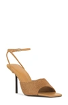 Black Suede Studio Women's Nicky Buffed Nappa Sandals With Matching Stones In Toffee