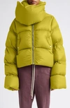 Rick Owens Funnel-neck Puffer Jacket In Acid