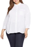 Nydj Zoey Blouse In Optic White